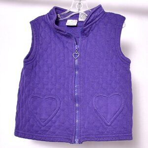 Green Dog Girl's Purple Quilted Zip Up Vest Size 4/5